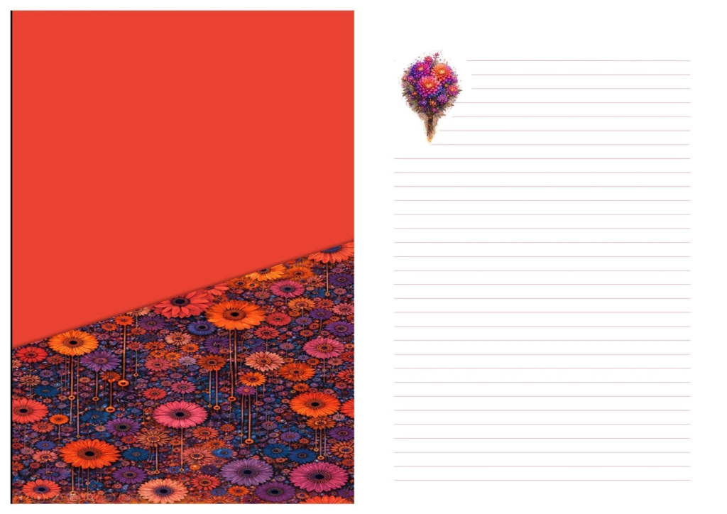 Coleção Alma em Flores - Caderno 120 Folhas Modelo 1 - Produto sob encomenda 5 dias para produção - Imagem 2