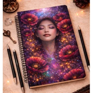Colecao Alma em Flores Caderno 120 Folhas Modelo 3 - Produto sob encomenda 5 dias para produção