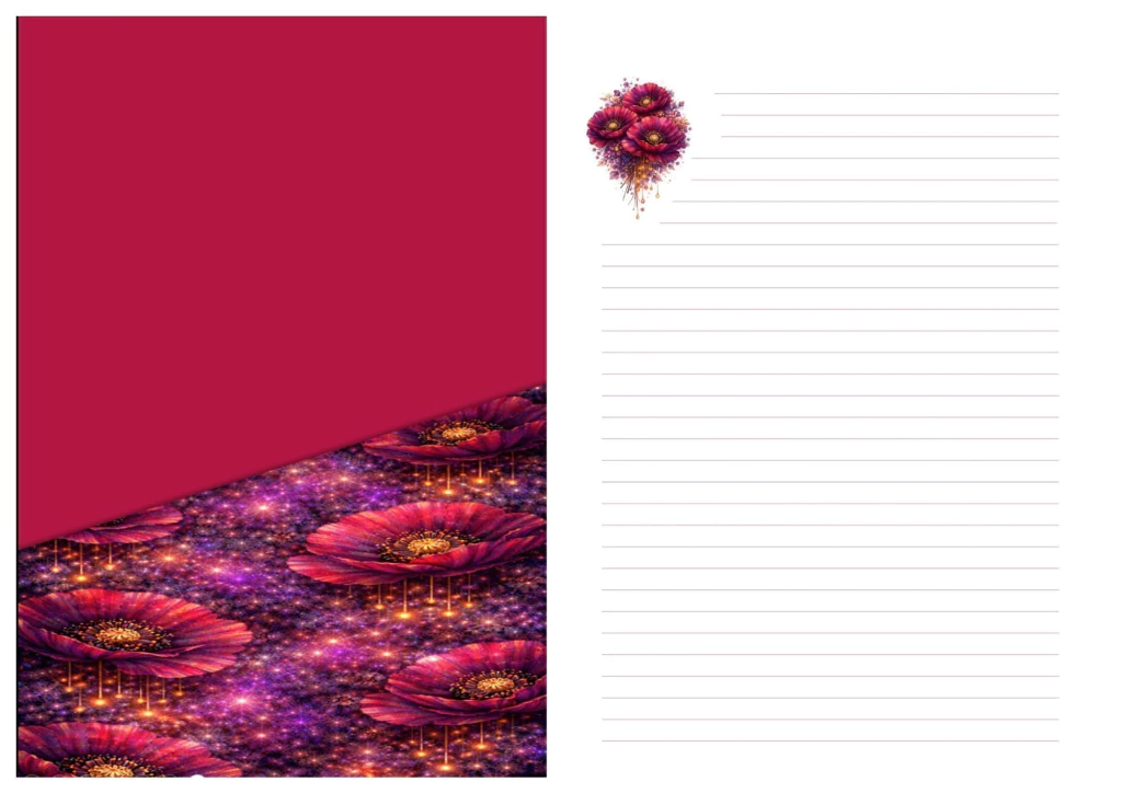 Colecao Alma em Flores Caderno 120 Folhas Modelo 3 - Produto sob encomenda 5 dias para produção - Imagem 2